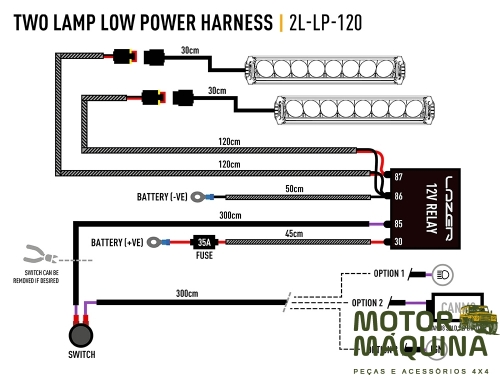 TWO LAMP HARNESS KIT WITH SPLICE
