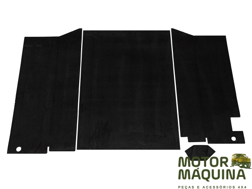 REAR BODY CARPET SET WITHOUT SEATS (SQUARE ARCHES) - DEF 90